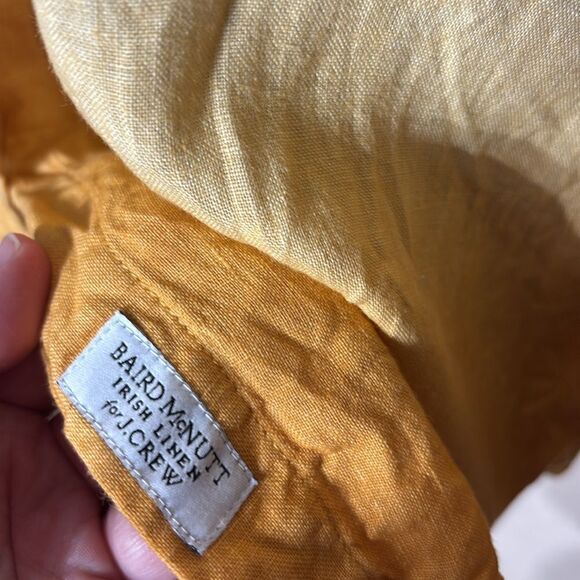 J crew x Baird mcnutt women’s 100% linen button down ombre top sustainable - Picture 3 of 8